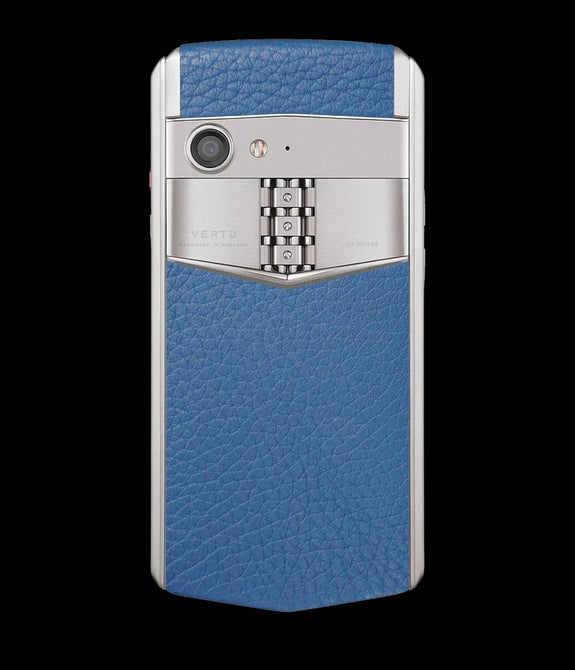 VERTU ASTER P BAROQUE Calf Navy Blue Mobile Phone