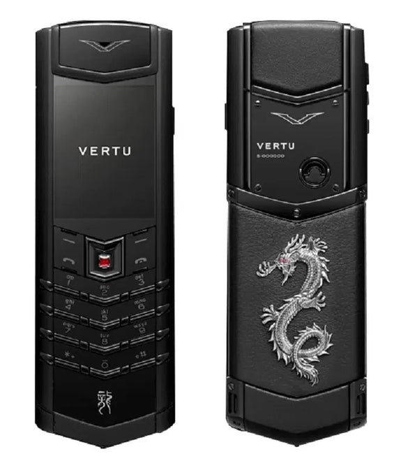 Vertu Signature Dragon Silver Black Keypad Mobile Phone