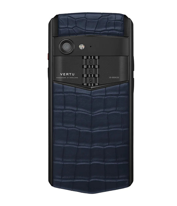 VERTU ASTER P Gothic Alligator Navy Blue Luxury Business Mobile Phone