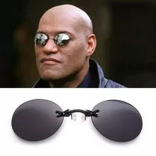 Nose Glasses Round Rimless Matrix Morpheus Frameless Sunglasses UV400