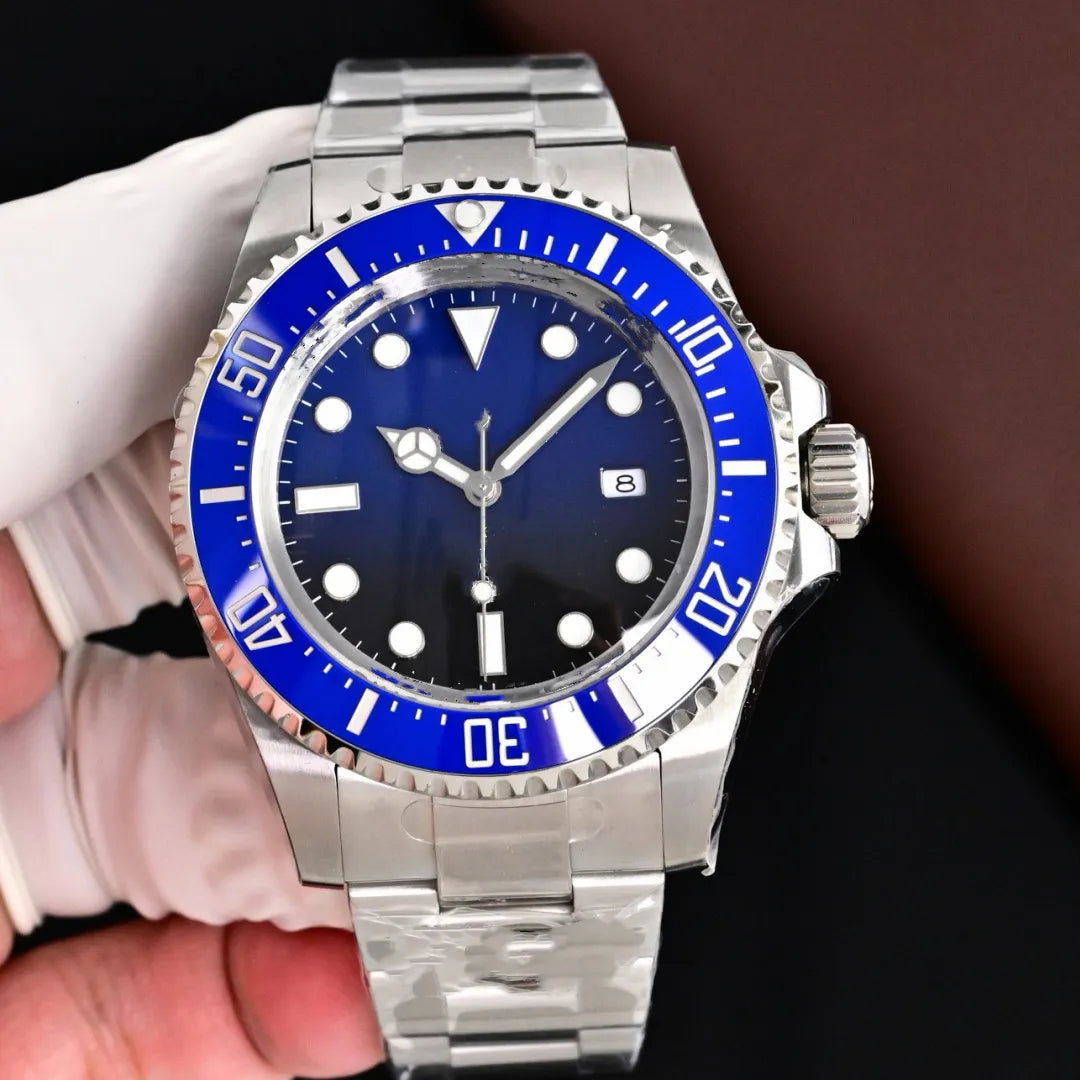 Submariner Blue Steel Automatic Mens Watch 44mm