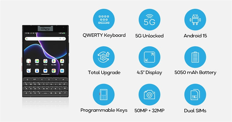 Unihertz Titan 2 8849 QWERTY 12GB 512GB Smart Phone