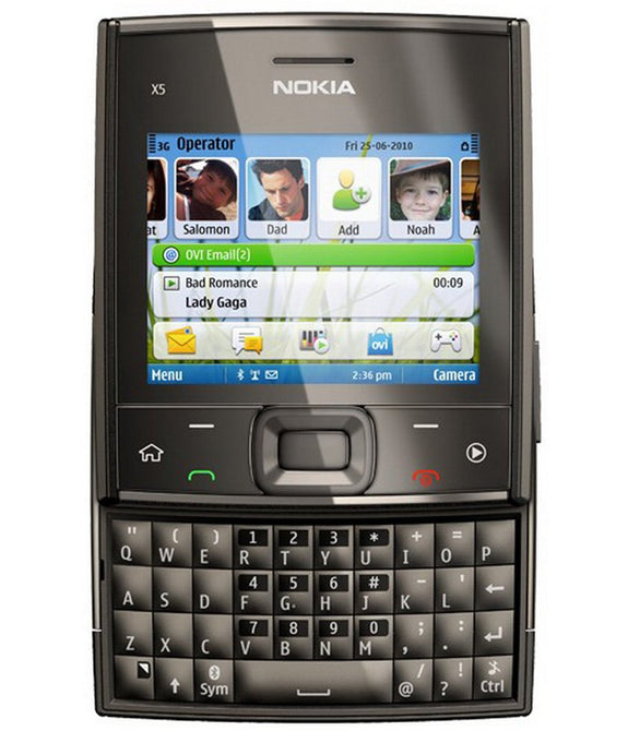 Original Nokia X5-01 QWERTY Slide Phone