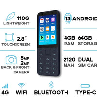 Tiq Mini M5S Original Dumb Phone [Google Edition]