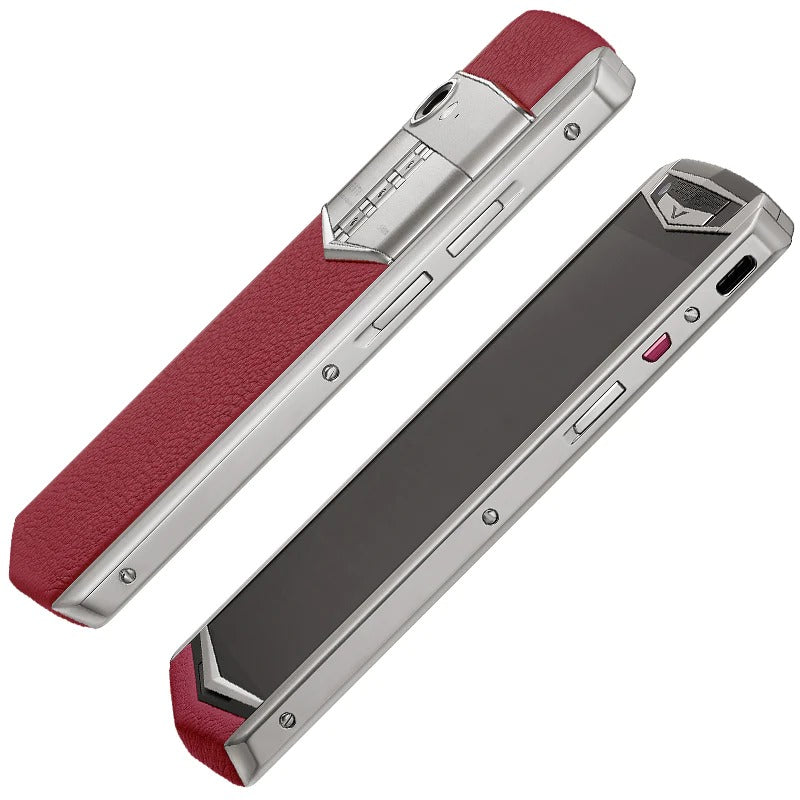 VERTU ASTER P BAROQUE Calf Raspberry Red