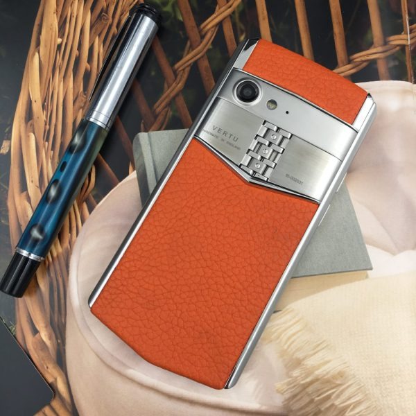 VERTU ASTER P BAROQUE Calf Dawning Orange Mobile Phone