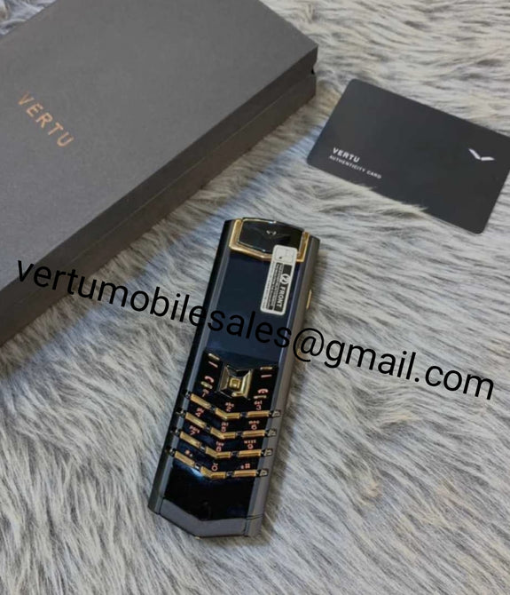 Vertu Signature Black Rosegold Keypad Button Mobile Phone