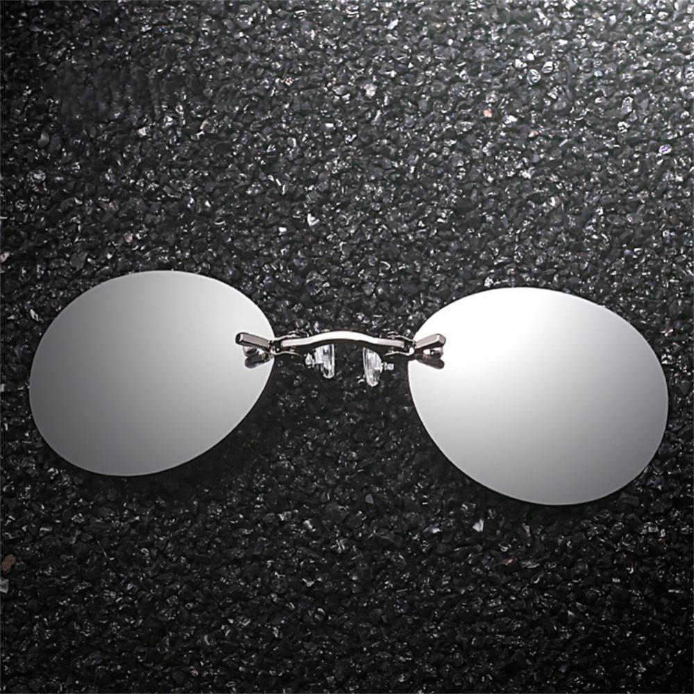 Nose Glasses Round Rimless Matrix Morpheus Frameless Sunglasses UV400