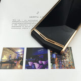 VERTU ASTER P BLACK 18K Gold Plated Calf Hide Dual Sim Card Phone