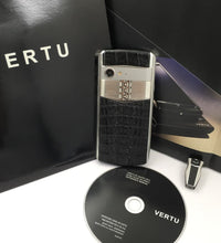 VERTU ASTER P BLACK Crocodile Dual Sim Card Mobile Phone