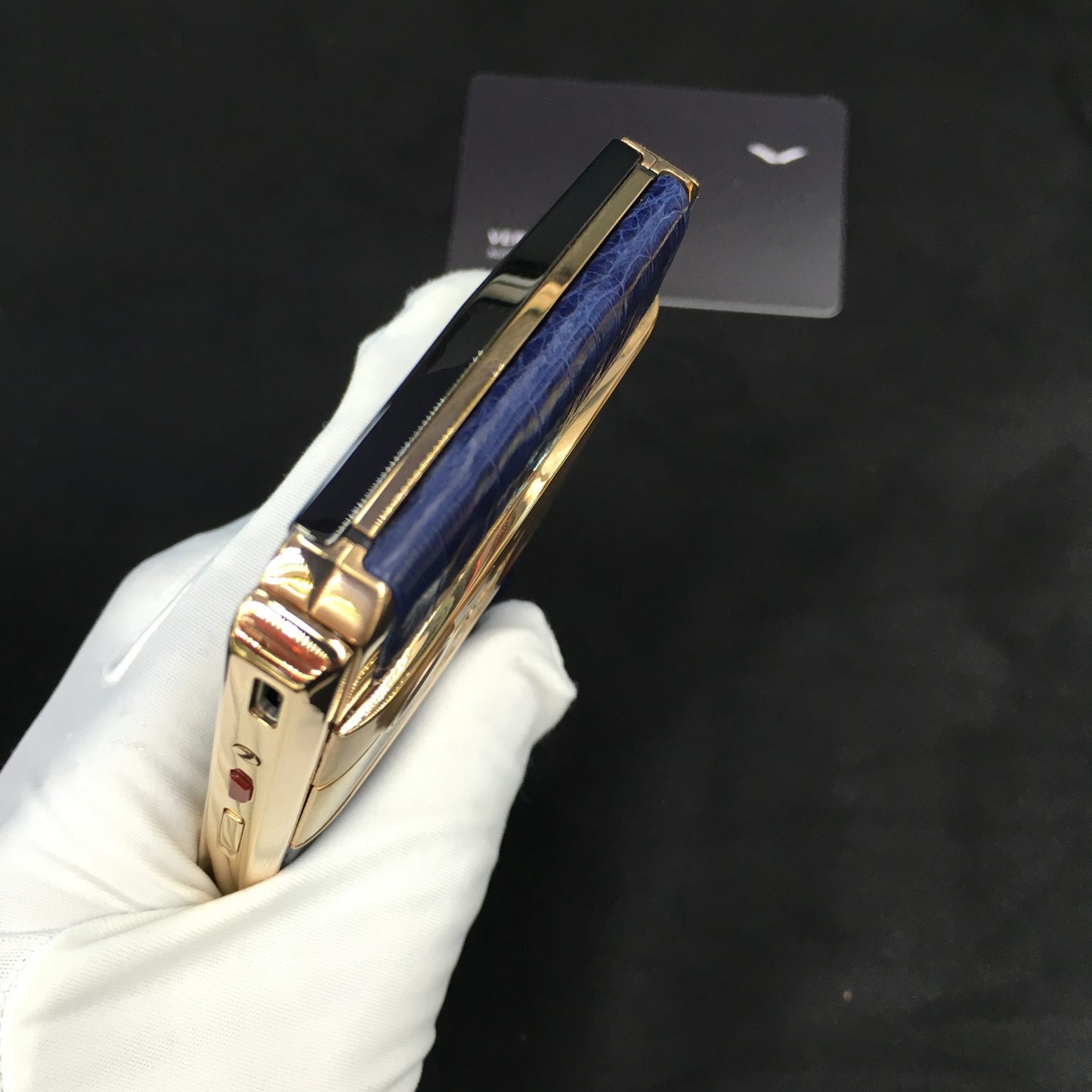 VERTU ASTER P BLUE Crocodile Dual Sim Card Luxurious Phone