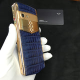 VERTU ASTER P BLUE Crocodile Dual Sim Card Luxurious Phone