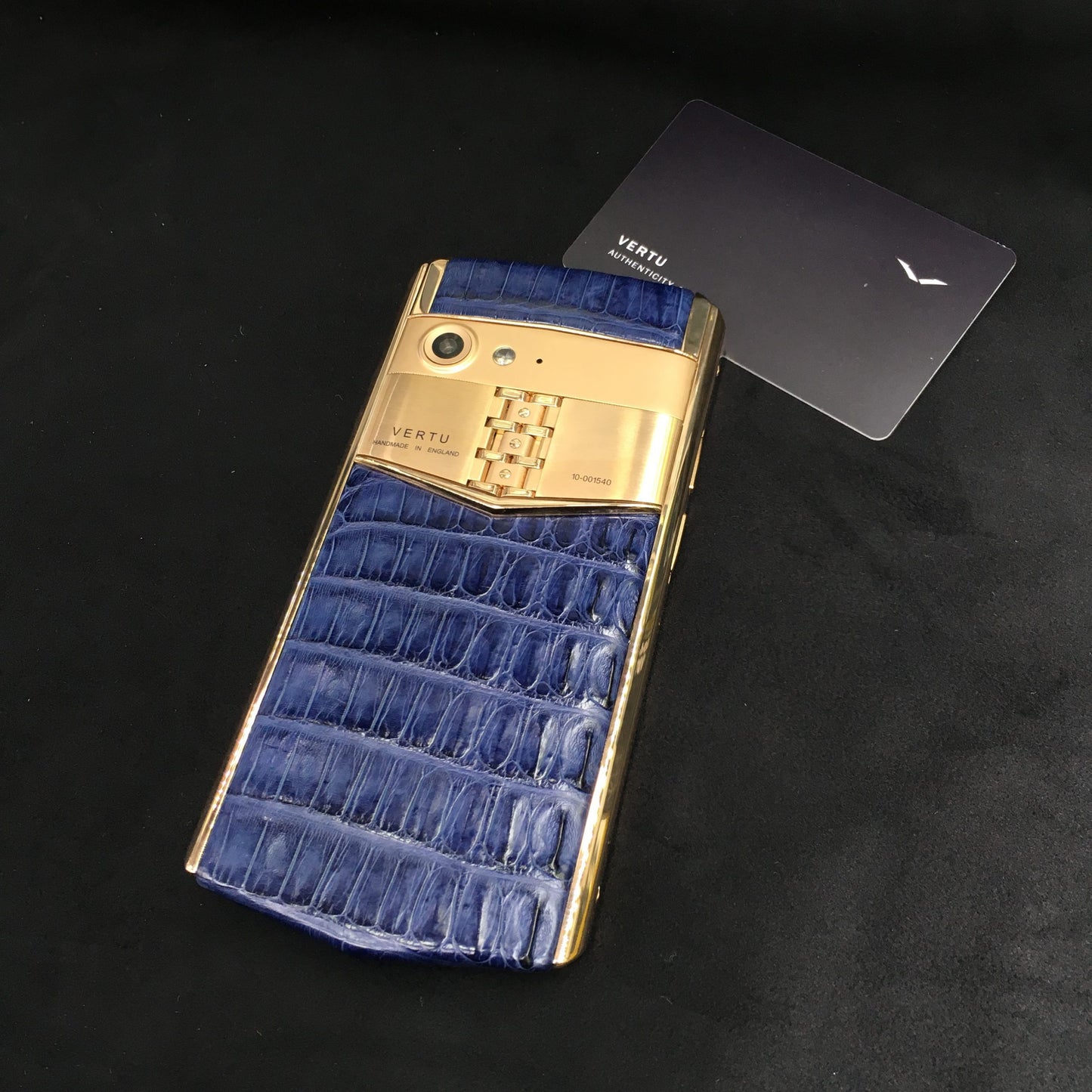 VERTU ASTER P BLUE Crocodile Dual Sim Card Luxurious Phone