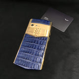 VERTU ASTER P BLUE Crocodile Dual Sim Card Luxurious Phone