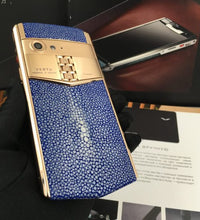 VERTU ASTER P Blue Pearl Fish Skin Dual Sim Card Mobile Phone