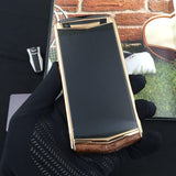VERTU ASTER P Brown Crocodile Bone Dual Sim Card Mobile Phone
