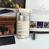 VERTU ASTER P SILVER HIMALAYA Crocodile Dual Sim Card Mobile Phone