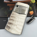 VERTU ASTER P SILVER HIMALAYA Crocodile Dual Sim Card Mobile Phone