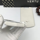VERTU ASTER P WHITE Silver Calf Hide Dual Sim Card Phone