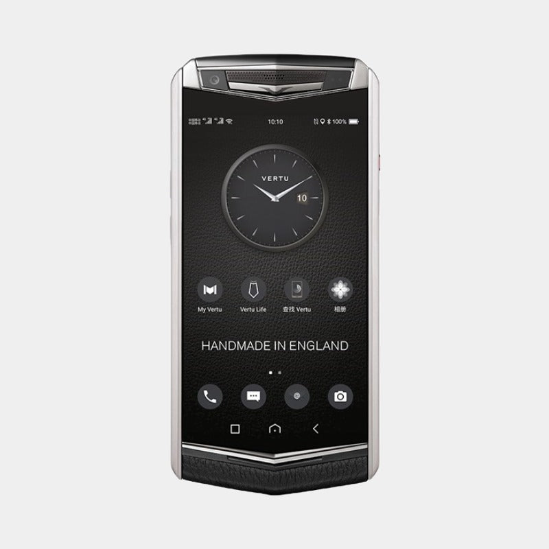 VERTU ASTER P CALF JADE BLACK LEATHER MOBILE PHONE