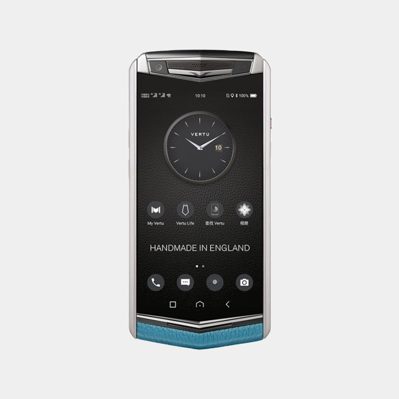 VERTU ASTER P BAROQUE Calf Gentleman Blue Mobile Phone Android