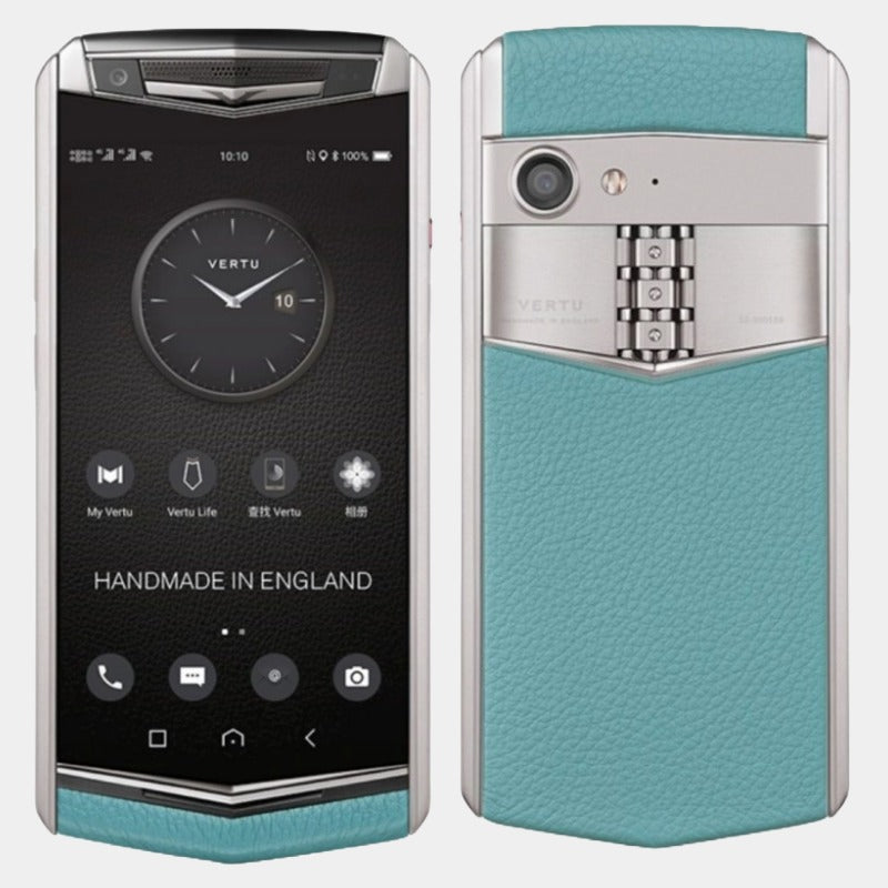 VERTU ASTER P BAROQUE Calf Gentleman Blue Mobile Phone Android