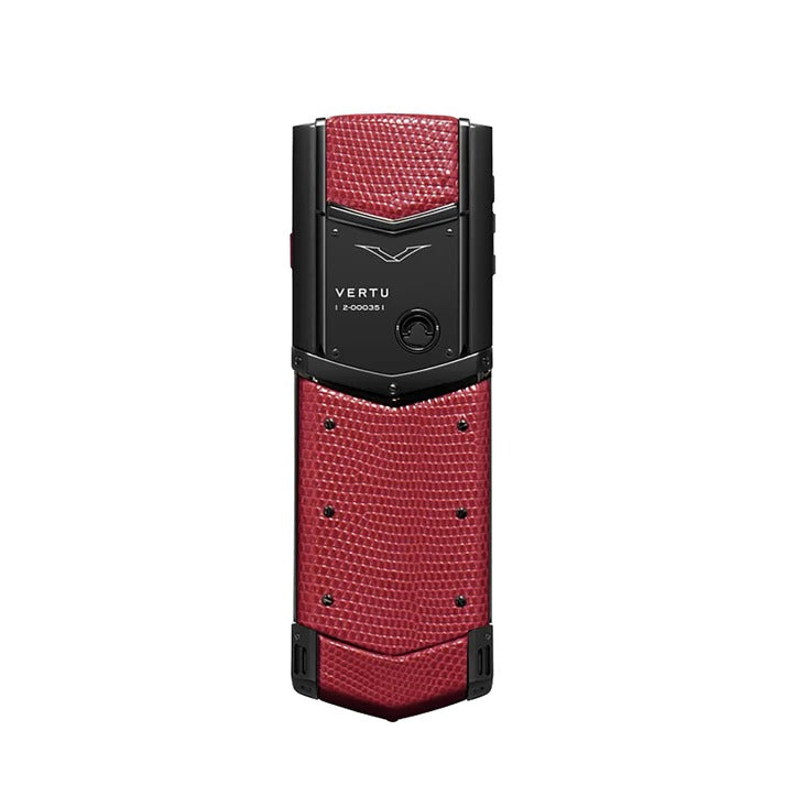 Lizard Keypad VERTU SIGNATURE V KEYPAD MOBILE PHONE - PURE BLACK LIZARD RED – astore.in