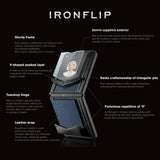 Vertu Ironflip Blue Calfskin Series Luxury Mobile Fliphone