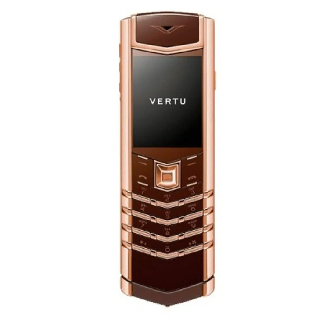 Vertu Signature S 18Ct Rose Gold Brown Luxury Mobile Phone