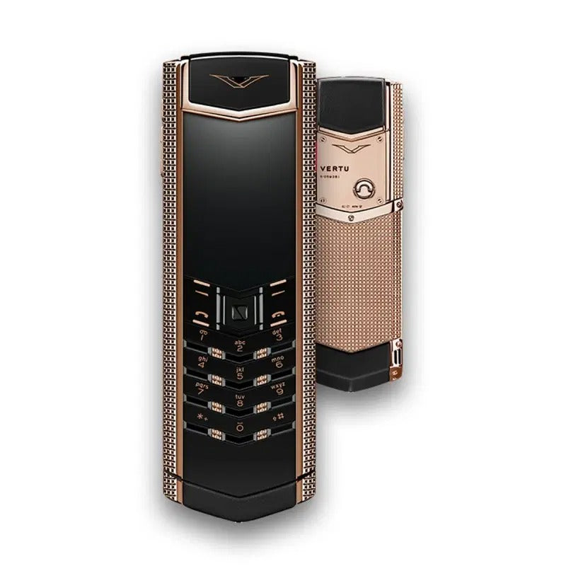 Vertu Signature S Clous De Paris Red Gold Luxury Mobile Phone