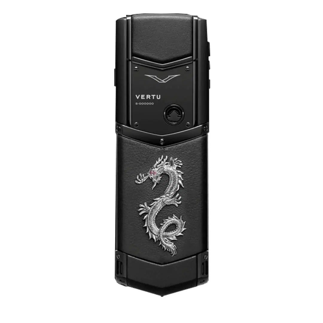 Vertu Signature Dragon Silver Black Keypad Mobile Phone