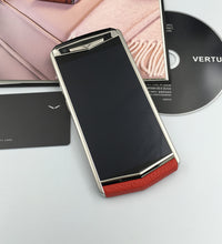 Vertu ASTER P RED Silver Calf Hide Dual Sim Card Mobile Phone