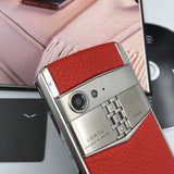 Vertu ASTER P RED Silver Calf Hide Dual Sim Card Mobile Phone