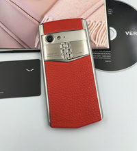 Vertu ASTER P RED Silver Calf Hide Dual Sim Card Mobile Phone