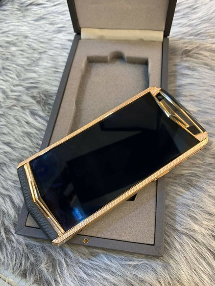 Vertu Aster P Jade Black Diamond Red Gold Edition Mobile Phone ( PRE ORDER)