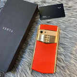 Vertu Aster P Red Leather 18ct Rosegold Diamond Edition Mobile Phone (Made to Order)