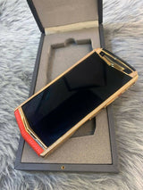 Vertu Aster P Red Leather 18ct Rosegold Diamond Edition Mobile Phone (Made to Order)