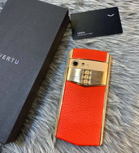 Vertu Aster P Red Leather 18ct Rosegold Diamond Edition Mobile Phone (Made to Order)