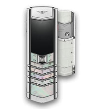 Vertu Signature V Mother Of Pearl White Leather Keypad Mobile Phone
