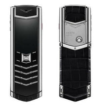 Vertu Signature Black Crocodile Silver Phone Keypad