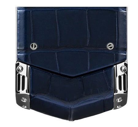 Vertu Signature S SIlver Blue Crocodile Leather Keypad Mobile Phone