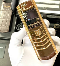 Vertu Signature S Rose Gold Chocolate Alligator Skin