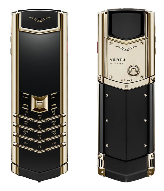 Vertu Signature 18Ct Real Gold Black Ceramic Keypad Mobile