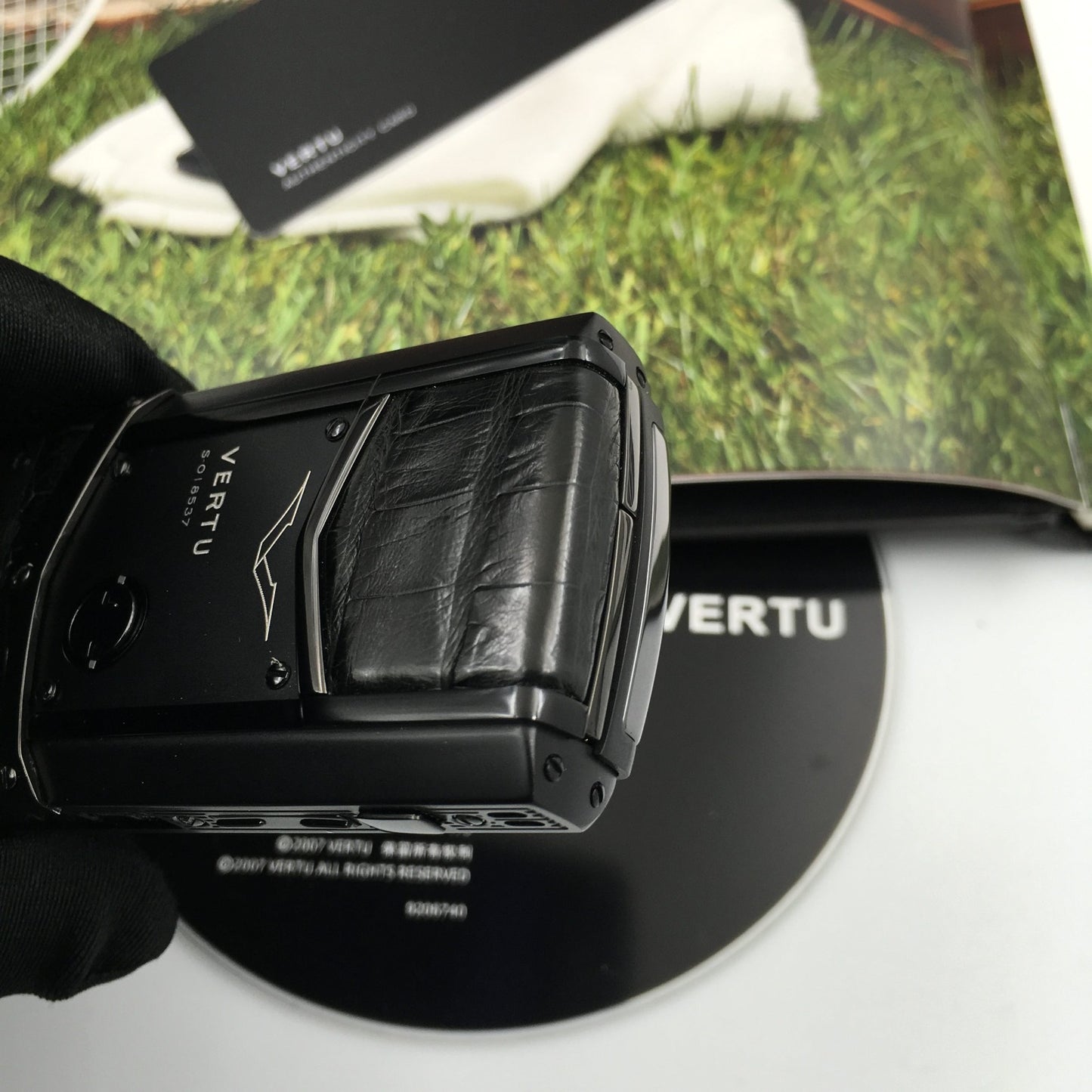 Vertu Signature S All Black Crocodile Business Luxury Mobile Phone