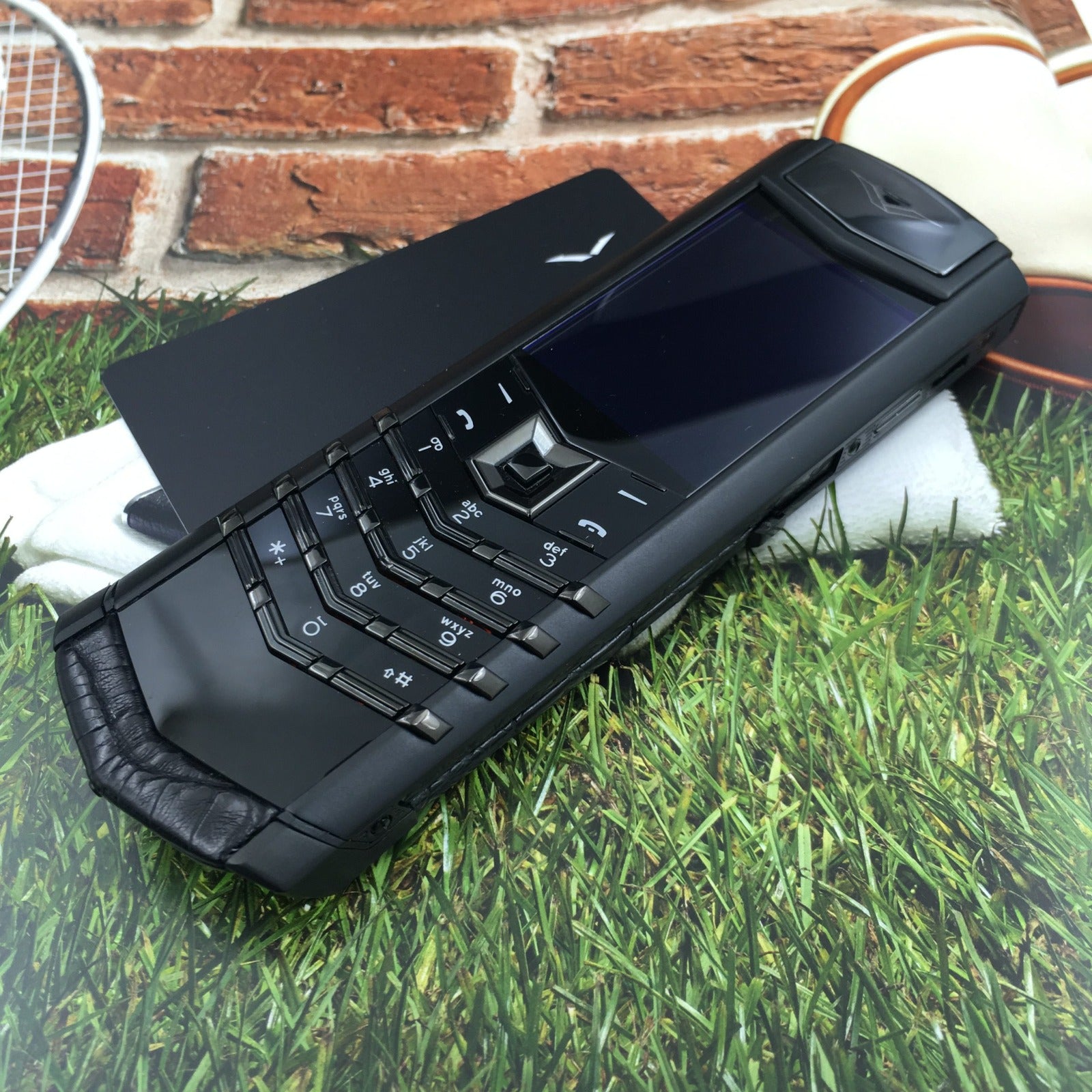Vertu Signature S All Black Crocodile Business Luxury Mobile Phone