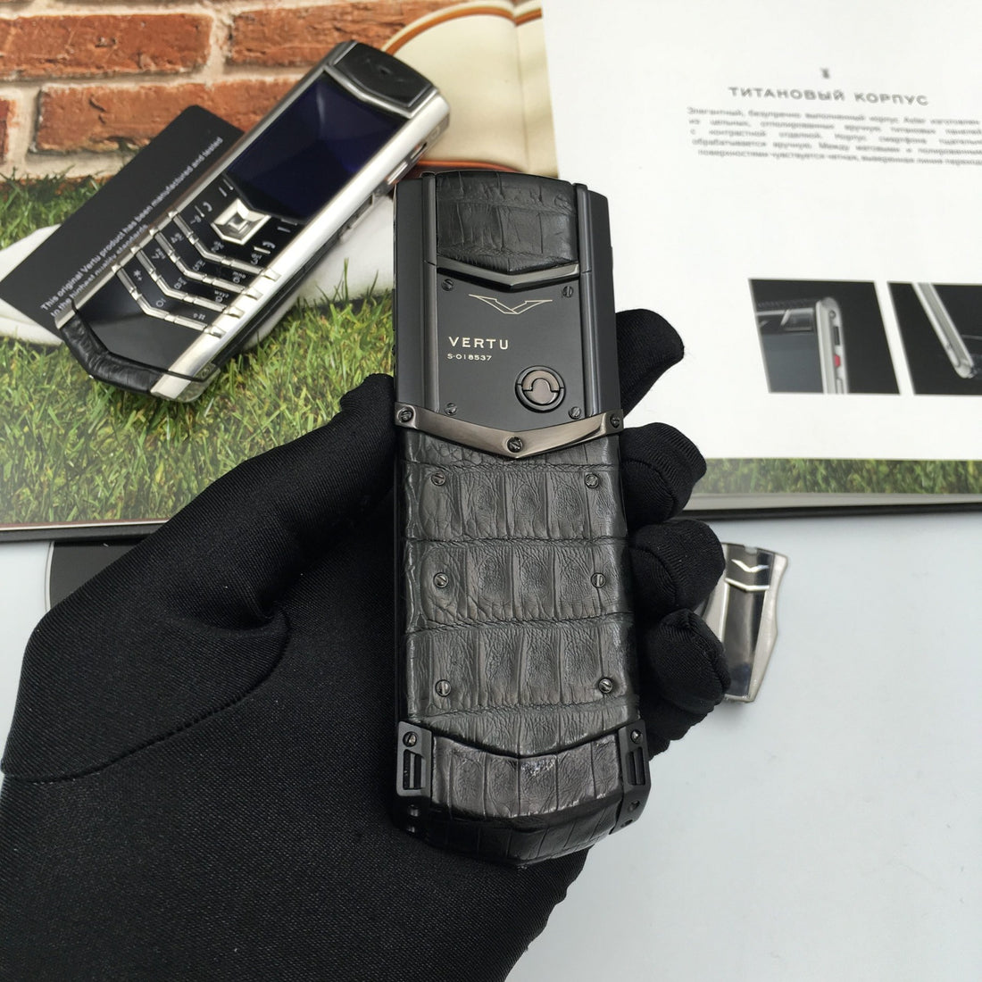 Equus Phone Vertu Signature S All Black Crocodile Business Luxury Mobile Phone ...