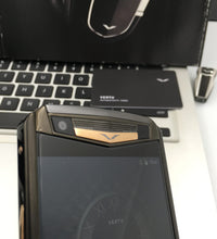 Vertu ASTER P OSTRICH Black Gold Dual Sim Business Luxury Mobile Phone