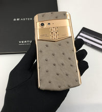 Vertu ASTER P OSTRICH Rose Gold Dual Sim Business Luxury Mobile Phone