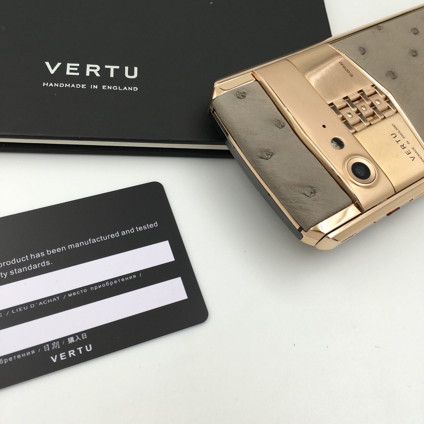 Vertu ASTER P OSTRICH Rose Gold Dual Sim Business Luxury Mobile Phone