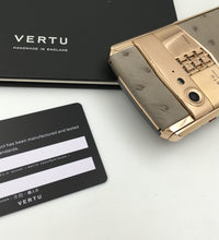Vertu ASTER P OSTRICH Rose Gold Dual Sim Business Luxury Mobile Phone